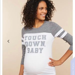 Touchdown Baby Motherhood Maternity Shirt Size L